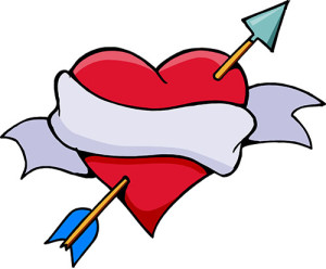 Valentine's Day Heart and Arrow