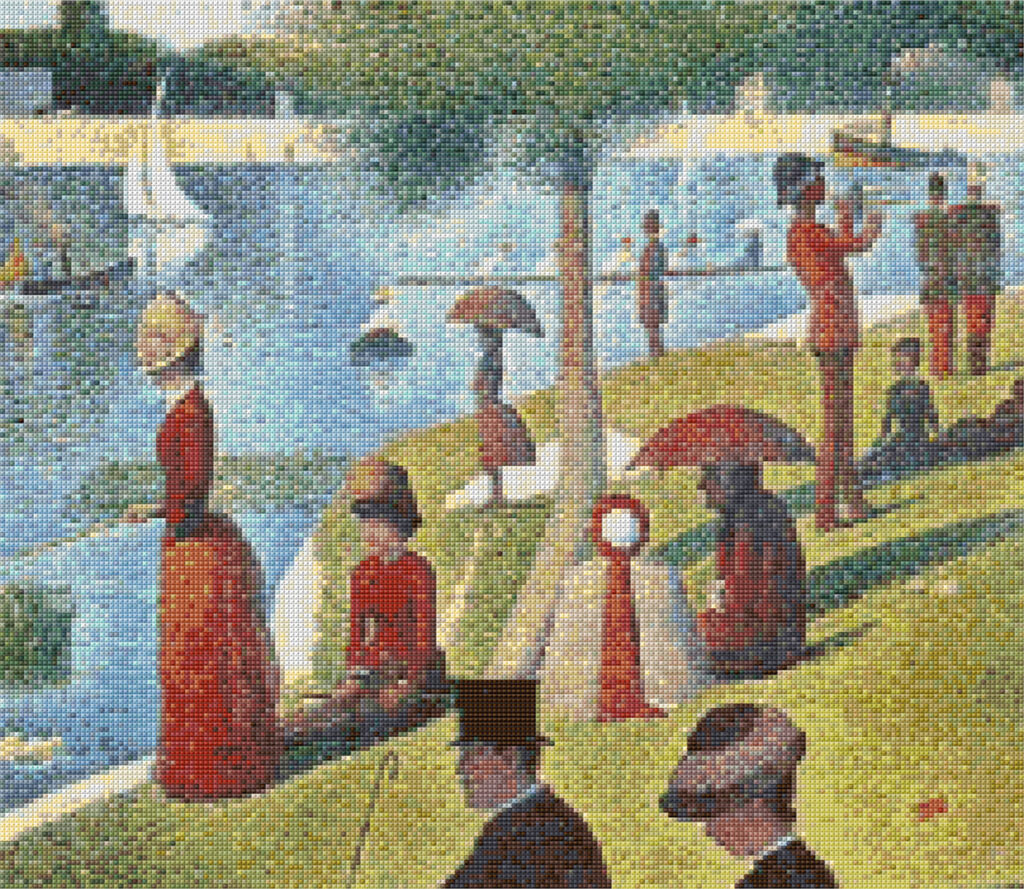 A Sunday Afternoon on the Island of La Grande Jatte Cross Stitch Pattern - Detail